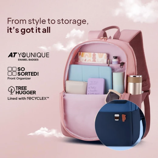 American Tourister Bella 3.0 Style 01 Pink 20L College and Office Backpack for Women - American Tourister - Image 5