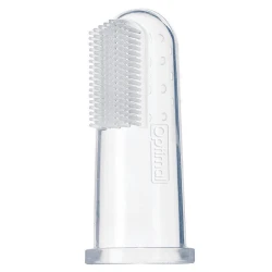 Optimal Baby Silicone Toothbrush, Ultra Soft, Soothes Teething Gums, Prevents Cavities