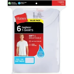 طقم من 3 قمصان رجالية من هانز كومفورت سوفت، أبيض، مقاس XXL، قطن 100%