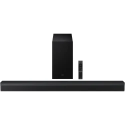 Samsung HW B750F 5.1 Channel Soundbar with Wireless Subwoofer, 2025 Model, Featuring Voice Enhance, Q Symphony, and Adaptive Sound Technologies, Black Finish