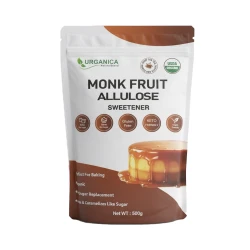 Urganica Naturalblend Monk Fruit & Allulose Sweetener Blend – Keto-Friendly, Zero Sugar, 500g natural alternative to traditional sugars