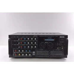 مضخم صوت احترافي سيفيت KA-505B بتقنية البلوتوث وراديو FM، 100 واط + 100 واط، أسود