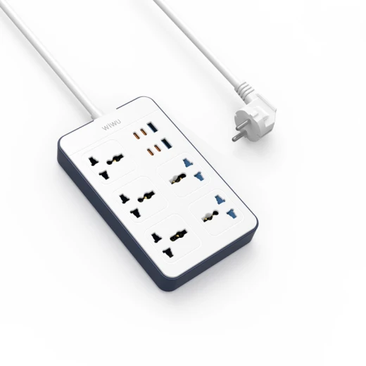 شريط طاقة Wiwu Wi-S006 متعدد المنافذ 11 في 1 تقنية GaN أبيض شاحن 20 واط شريط طاقة Wiwu Wi-S006 متعدد المنافذ 11 في 1 تقنية GaN أبيض شاحن 20 واط