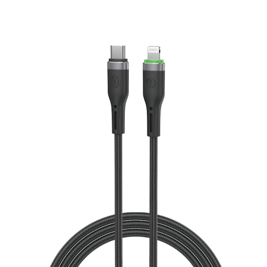 كيبل وي وو C070 اورينج لينك USB-C إلى لايتنينج 1 متر أسود، شحن سريع - وي وُو - Image 3