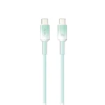 كابل وي وو C063 نيو لينك USB C إلى USB C سيليكون 1 متر أخضر للشحن السريع ونقل البيانات يدعم توصيل الطاقة 60 واط تصميم متين متوافق مع أجهزة الكمبيوتر المحمولة والهواتف الذكية - وي وُو