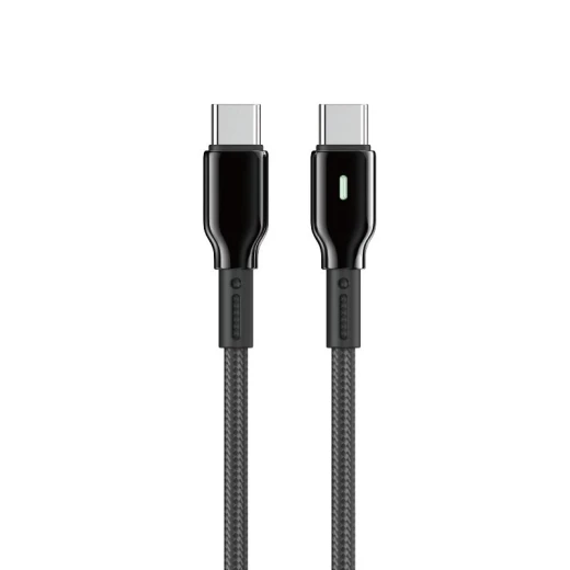 كابل وي وو C075 Oringlink USB-C إلى USB-C من سبائك الزنك مضفر بالنايلون، طول 1 متر، أسود - وي وُو - Image 3