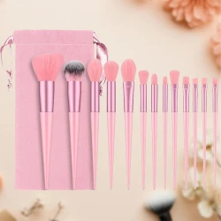 13PCS Portable Makeup Brush Set, Pink, Essential Application Kit