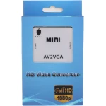 محول 3 RCA إلى VGA مع دعم الفيديو المركب والصوت، لون أبيض، يحول إشارات RCA إلى VGA، متوافق مع أجهزة متعددة