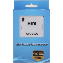 محول 3 RCA إلى VGA مع دعم الفيديو المركب والصوت، لون أبيض، يحول إشارات RCA إلى VGA، متوافق مع أجهزة متعددة