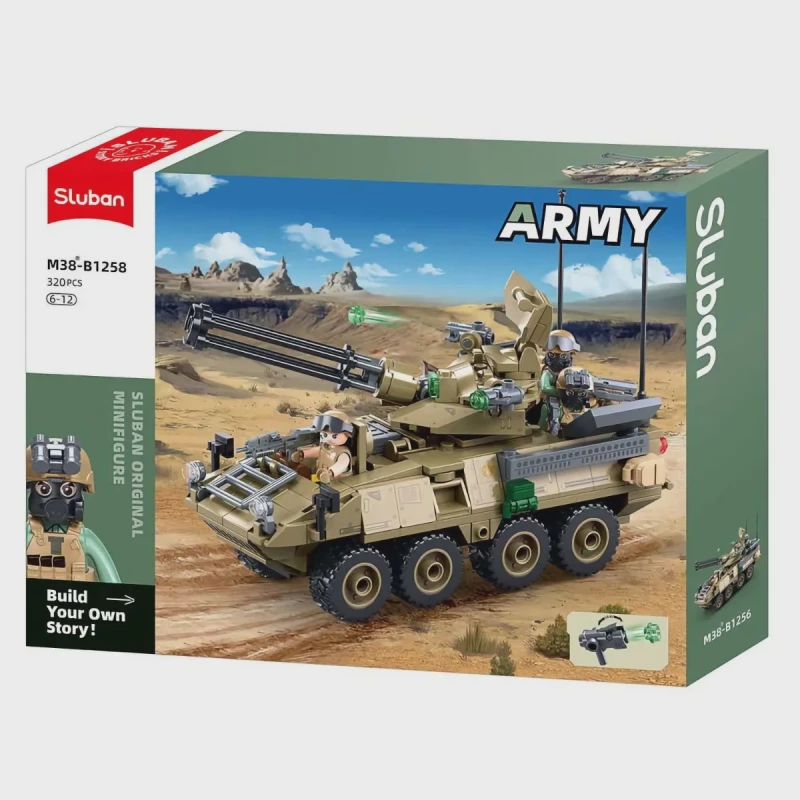 طقم مكعبات بناء دبابة جيش سلوبان OEF Stryker ADS عسكرية 310 قطعة - Sluban