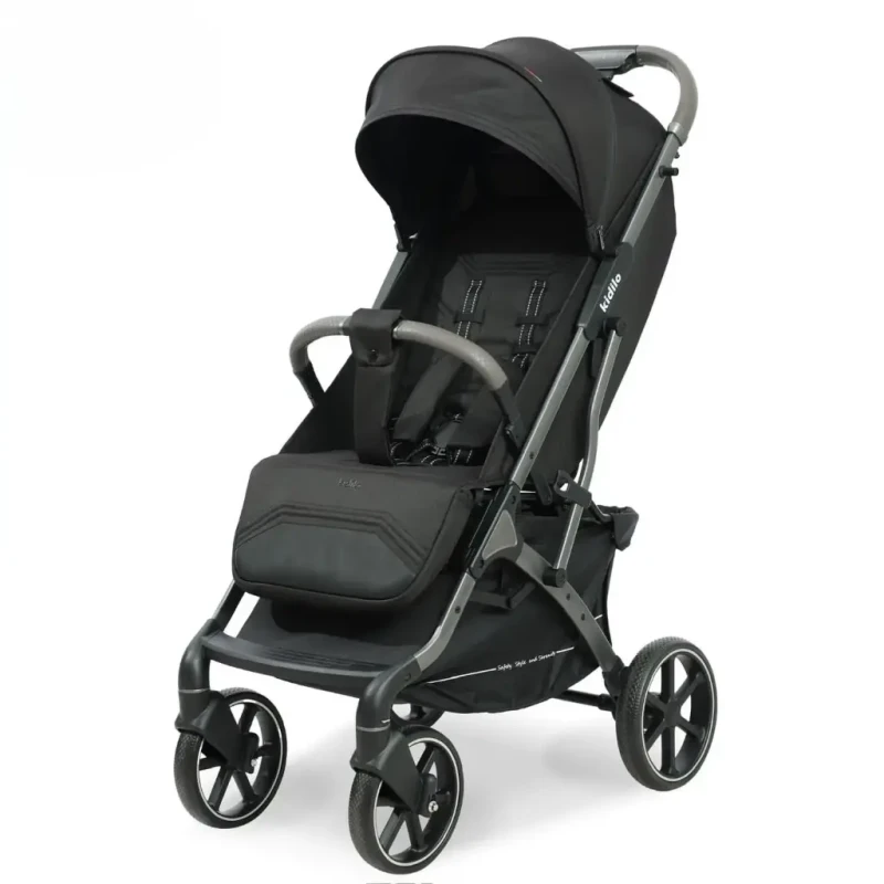 Kidilo K6 Stroller Lightweight Easy Fold Black with Storage Basket - Kidilo