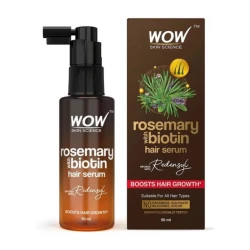 Wow Skin Science Rosemary and Biotin Hair Serum 50ml, Strengthens and Revitalizes Hair