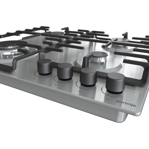 Gorenje 60 cm Built‑In Gas Hob GW642ABX – Stainless Steel 4 Burners with Cast Iron ProGrid Supports, Wok Burner, One‑Hand Electric Ignition, Durable Design, Easy Clean and Powerful Cooking Performance - Gorenje - Image 9