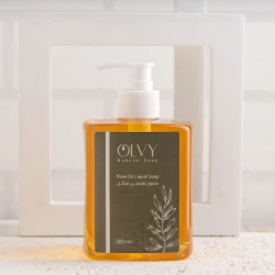 OLVY Liquid Soap 500ml with Olive Oil – Gently Cleanses and Deeply Hydrates Skin, Enriched with Olive Oil, Leaves Skin Soft, Smooth, and Healthy Looking, Suitable for All Skin Types for Daily Use.