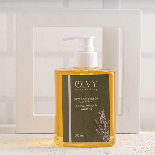 OLVY Liquid Soap 500ml with Olive Oil & Lavender – Moisturizing and Soothing Formula, Gently Cleanses Skin, Leaves a Natural Relaxing Fragrance, Keeps Skin Soft, Smooth, and Fresh, Suitable for All Skin Types. OLVY Liquid Soap 500ml with Olive Oil & Lavender – Moisturizing and Soothing Formula, Gently Cleanses Skin, Leaves a Natural Relaxing Fragrance, Keeps Skin Soft, Smooth, and Fresh, Suitable for All Skin Types.