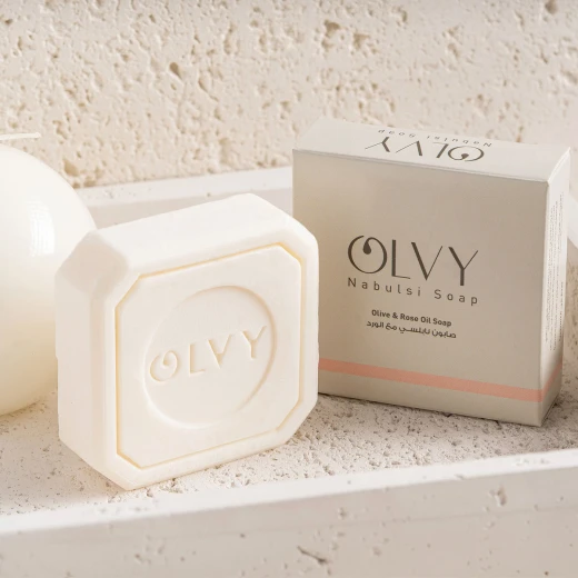 OLVY Olive and Rose Oil Bar Soap – Moisturizing Gentle Cleansing Bar with Floral Fragrance, Leaves Skin Soft, Fresh, and Hydrated, - OLVY - Image 2