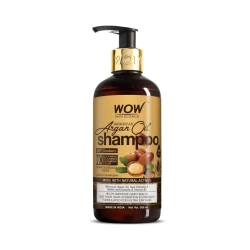 WOW Moroccan Argan Oil Shampoo 300ml – Deep Hydration & Repair for Dry and Damaged Hair, Frizz Control, Scalp Nourishment, and Natural Healthy Shine & Softness Enriched with Vitamin E