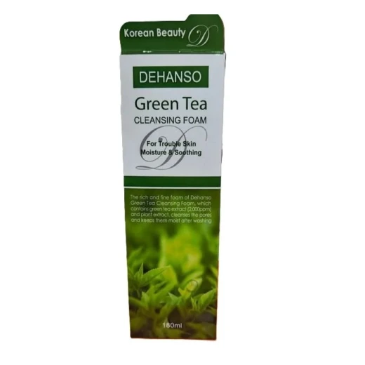 Green Tea Face Wash Foam 180ml KLD DeHanso, Cleansing & Refreshing - DeHanso - Image 2