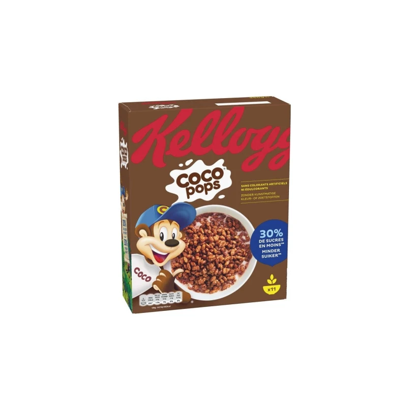 Kellogg's Coco Pops Cereal Chocolate Flavored 330g Family Size Breakfast Treat - Kellogg's