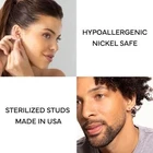 أقراط Studex الحساسة بنجمة زركونيا مكعبة 5 مم من الفولاذ المقاوم للصدأ مضادة للحساسية وآمنة للنيكل للأذنين الحساسة - ستوديكس - Image 10