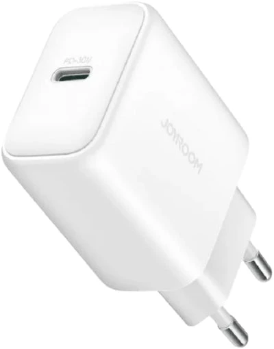 جوي روم شاحن حائط USB إلى تايب-سي 18 واط مع كابل JR-M120-C أبيض - جوي روم