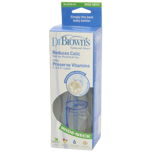Dr. Brown's Natural Flow 240ML Wide-Neck Bottle - دكتور براونز - Image 2